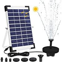 AIMTOP Solar Fuente Bomba- 5W Bomba de Agua Solar Fuente de Jardín Solar- Fuente Flotante Solar on 5 Boquillas y Soporte…